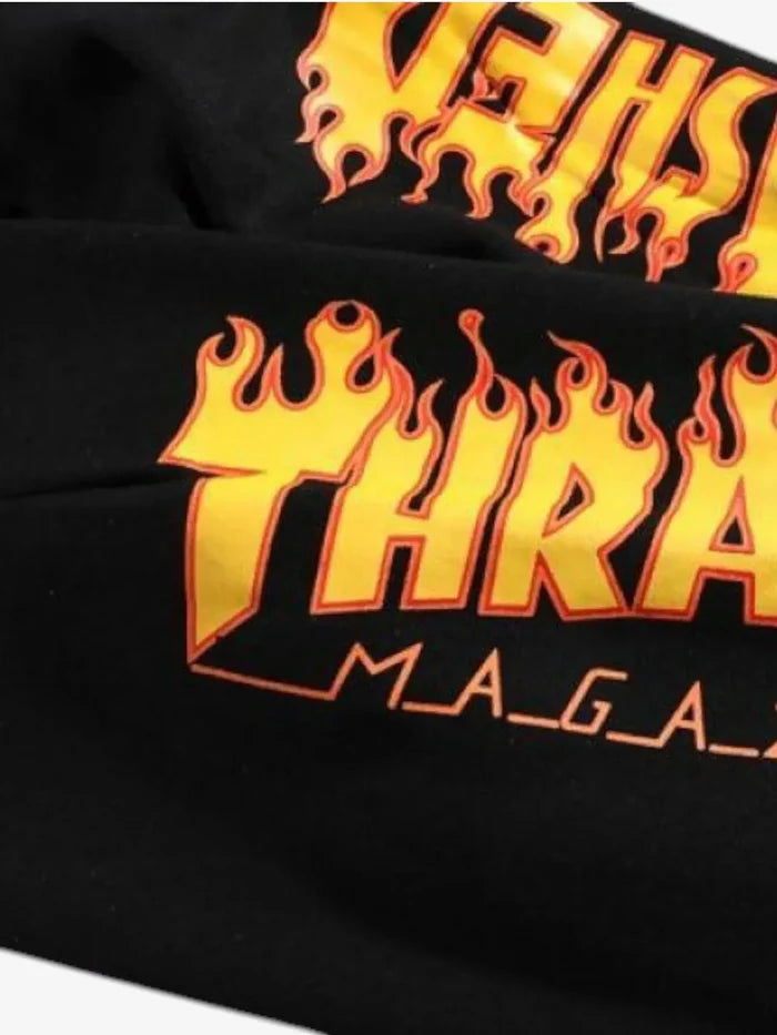 Pantalon Buzo Thrasher Flame Negro