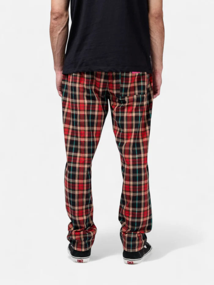 Pantalon Elepants 166 Poplin Rojo Negro