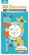 Paper House 3D LED Hello Baby Shimmer Embellishment - SCRAPBOOKFARE