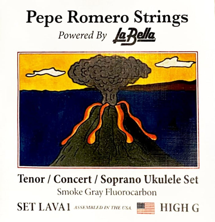 Pepe Romero LAVA1 Fluorocarbon Strings - Smoke Gray Color - Lower Tension - Soprano/Concert/Tenor