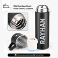 name printed thermos bottle