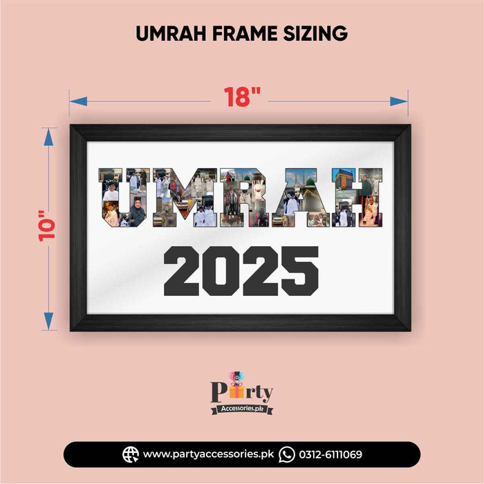 Personalized Umrah Gift Wall Hanging Frame: Customized with Your Pictures