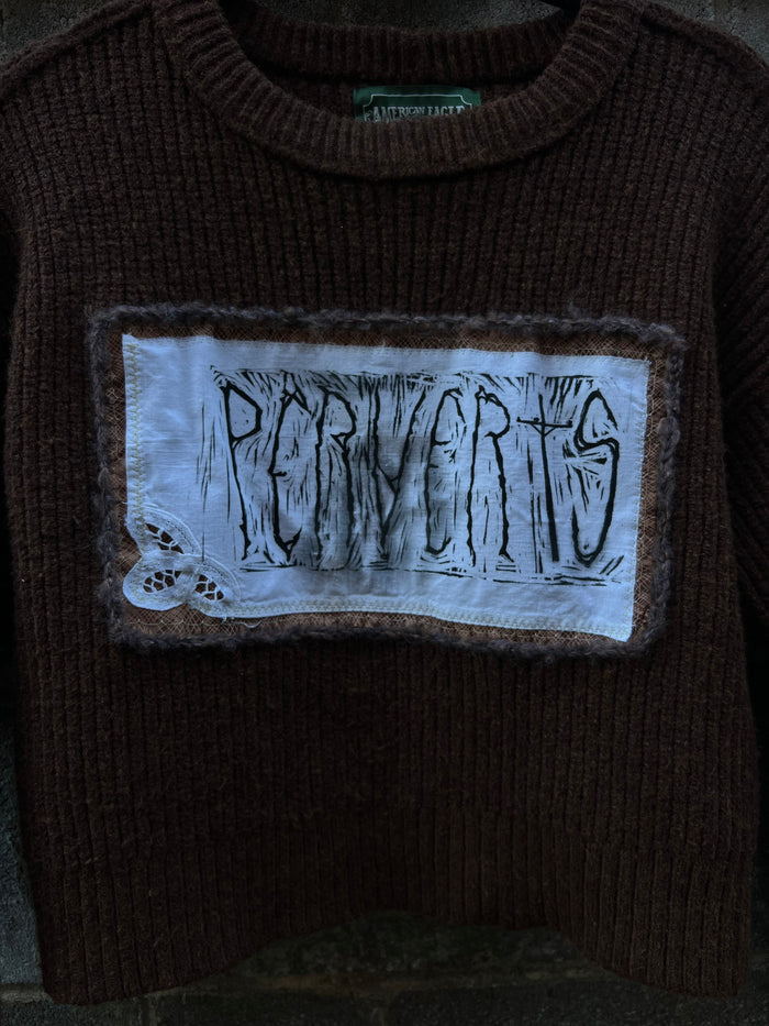 Perverts - Brown Knit Sweater - AE