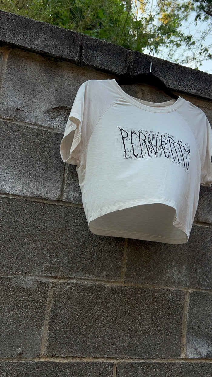 Perverts - Cream Cropped Top - OA