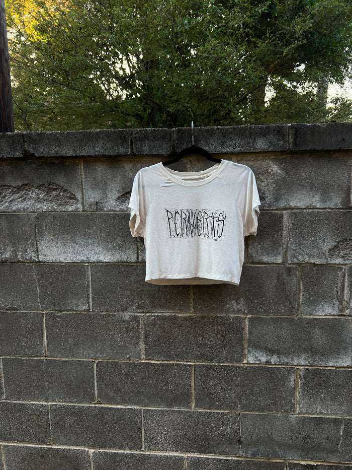 Perverts - Cream Cropped Top - OA