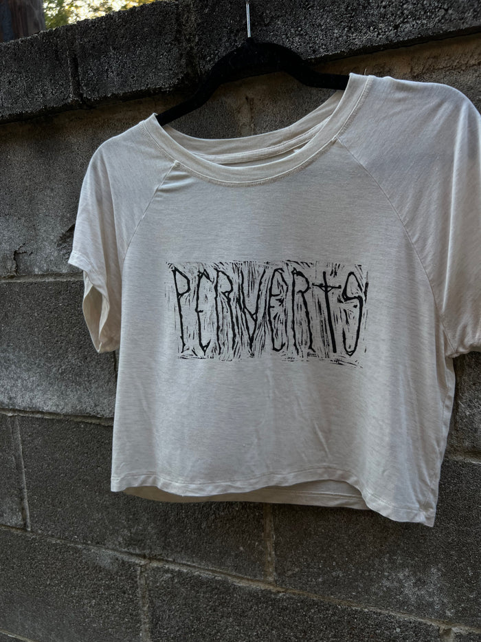 Perverts - Cream Cropped Top - OA