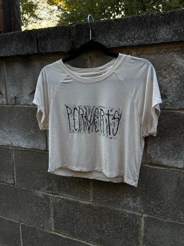 Perverts - Cream Cropped Top - OA