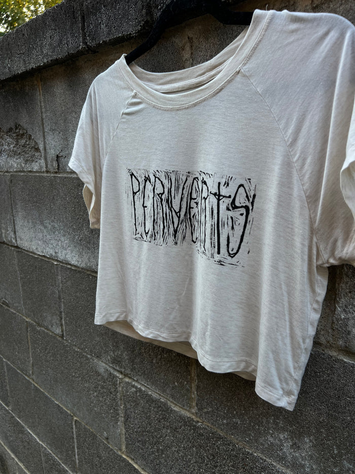 Perverts - Cream Cropped Top - OA
