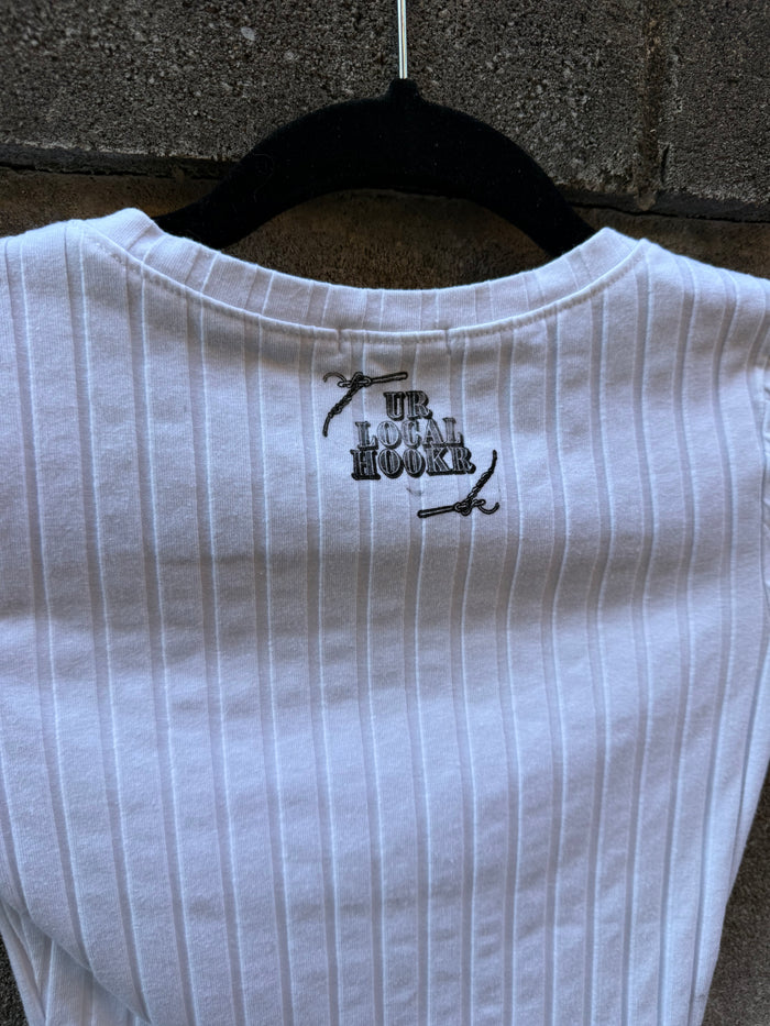 Perverts - White Baby Tee - B