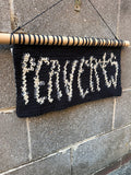 Perverts Logo - Crocheted Tapestry