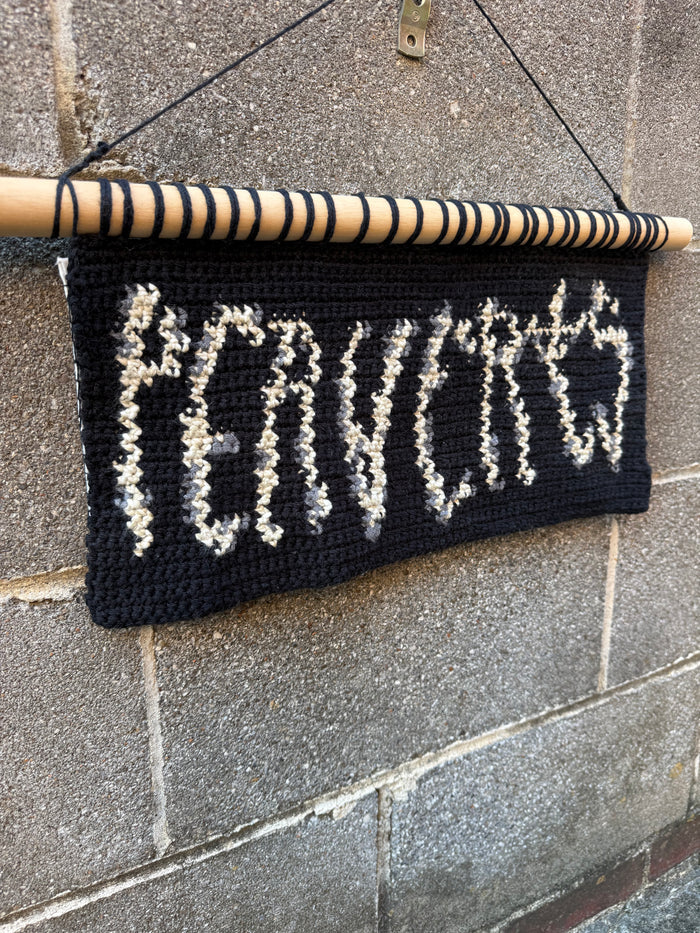 Perverts Logo - Crocheted Tapestry