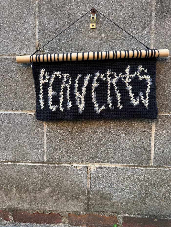 Perverts Logo - Crocheted Tapestry