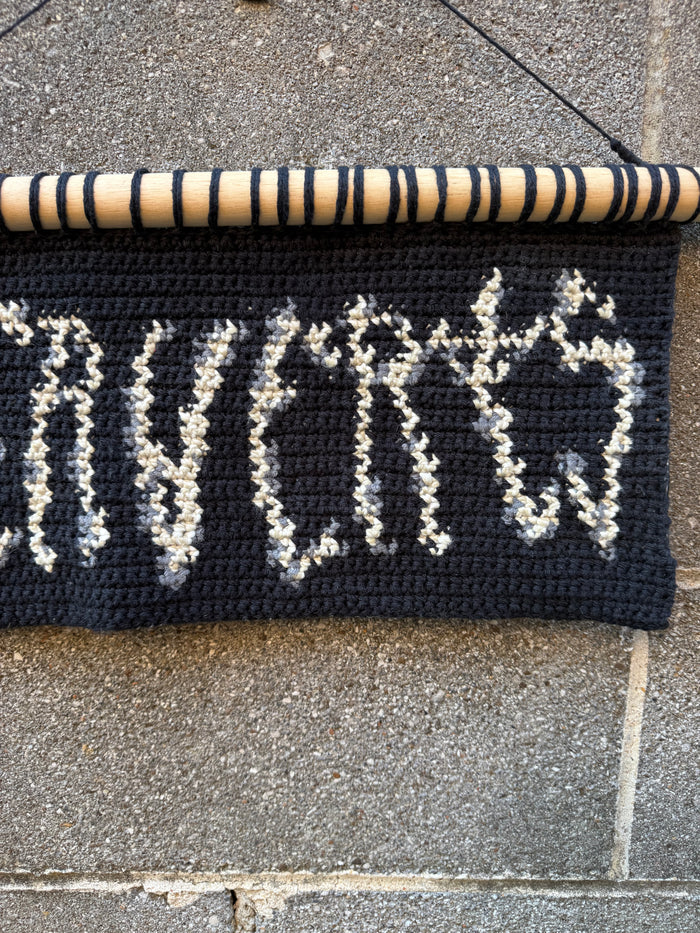 Perverts Logo - Crocheted Tapestry