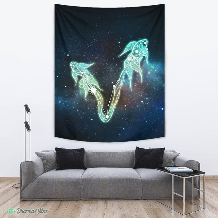 Pisces Zodiac by McAshe Tapestry