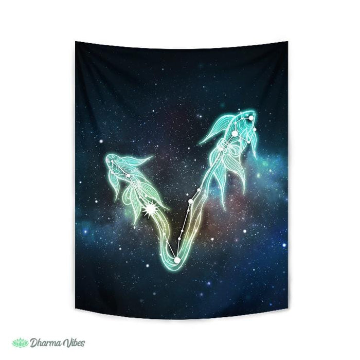 Pisces Zodiac by McAshe Tapestry