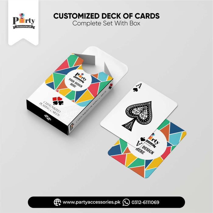 tash / playing cards customized with your company logo and design