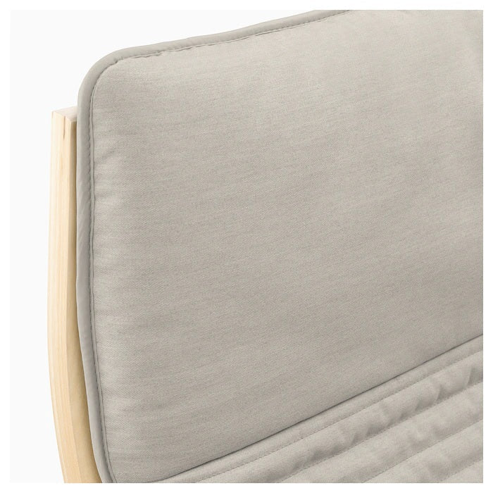 POANG Armchair, Birch veneer & knisa light beige
