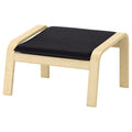 POANG Footstool, Birch veneer & knisa black