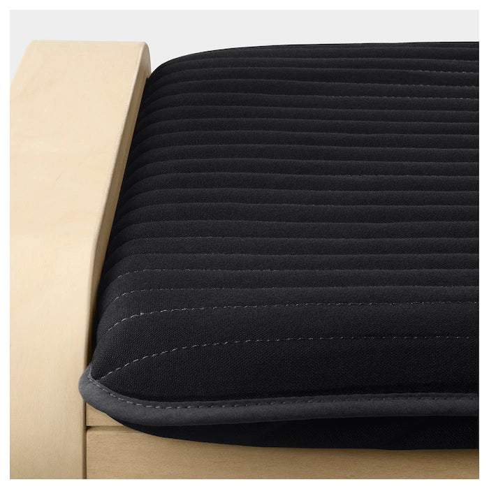 POANG Footstool, Birch veneer & knisa black