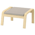 POANG Footstool, Birch veneer & knisa light beige