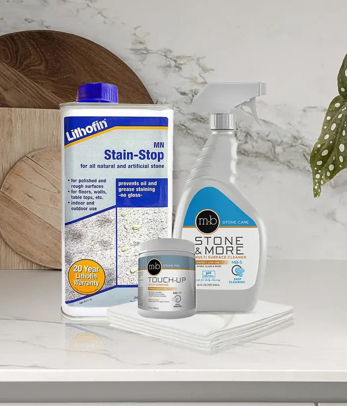 Polished Marble Table Care Bundle (With Premium Sealer) - Stone Doctor Australia - Marble Polishing Compound - DIY