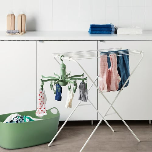 PRESSA Hanging dryer 16 clothes pegs, Green