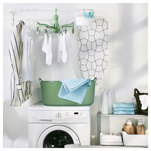 PRESSA Hanging dryer 16 clothes pegs, Green