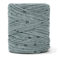 Printed Recycled T-Shirt Fabric Yarn - Gray Doodle