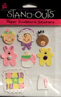 Provo Craft Baby Girl Stand-Outs Paper Sculpture Dimensional Stickers - SCRAPBOOKFARE
