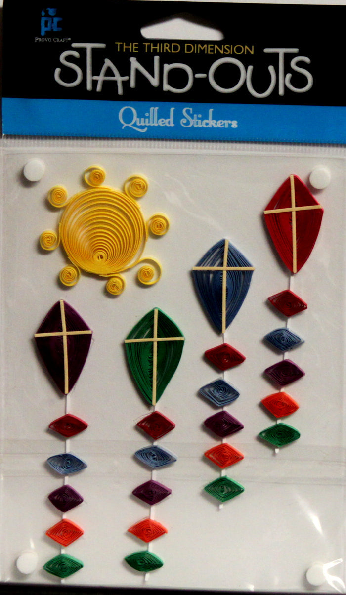 Provo Craft Windy Day Quilled Stand-Outs Dimensional Stickers - SCRAPBOOKFARE