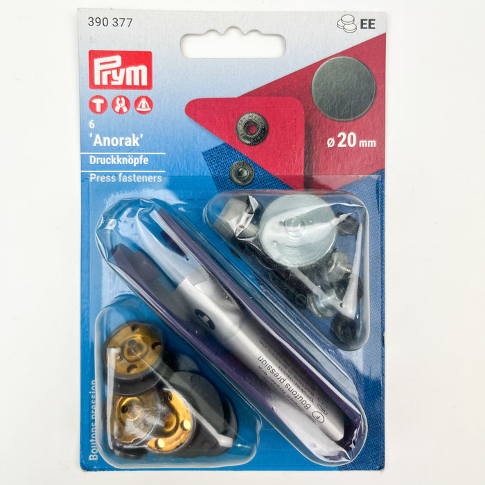 Prym - Anorak Non-Sew Fasteners/Snaps - Assorted