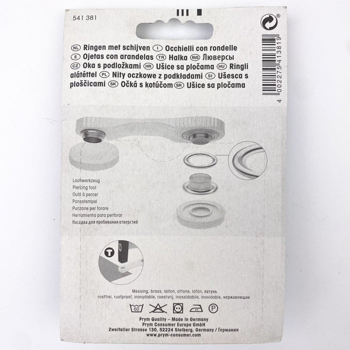 Prym - Eyelets with Washers - Black Brass - 3 sizes - Sewing Gem