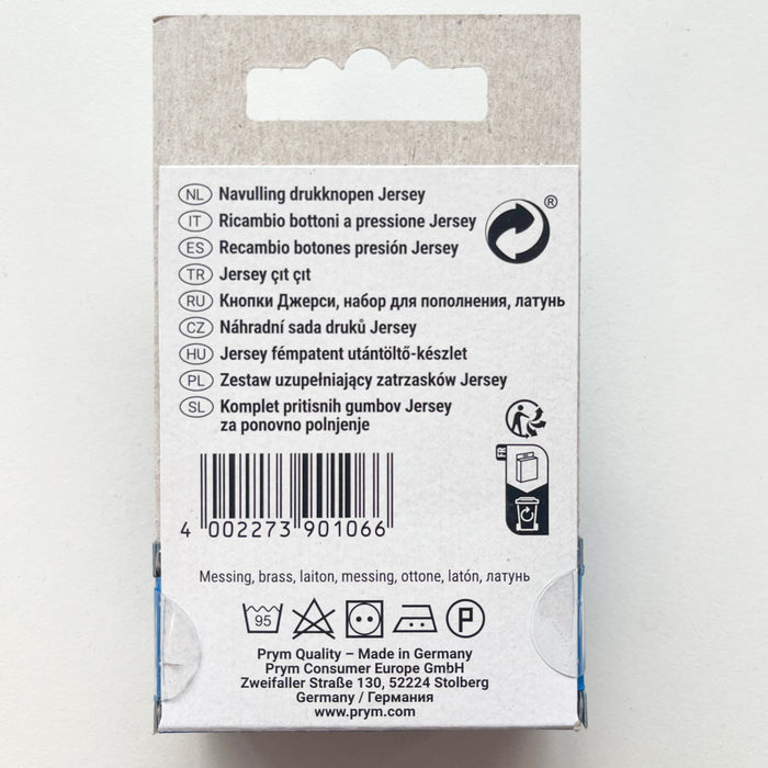 Prym - Jersey Fastener Refill Pack - Silver Ring Finish 10mm