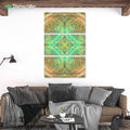 Psychedelic Inner Enlightenment by YantrArt 3-Piece Canvas