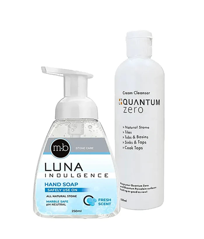 Quantum Zero Cream Cleanser + Luna Indulgence Bundle - Stone Doctor Australia - Engineered Quartz Maintenance Product
