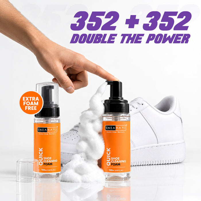 Quick Shoe Cleaning Kit with Extra Foam - Buy 1 Get 1 Foam Cleaner 150ml