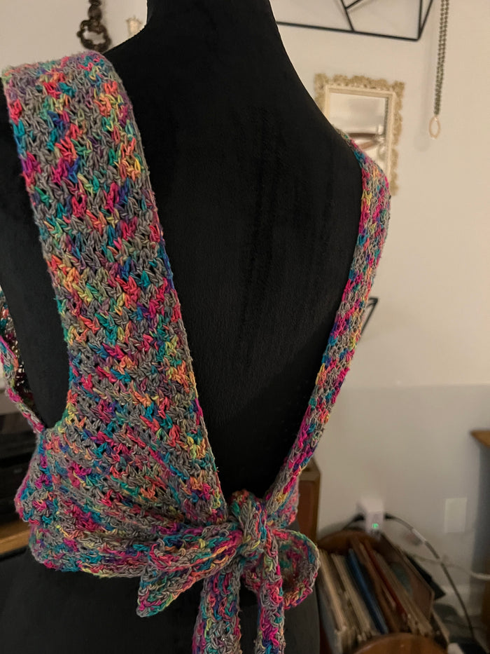 Rainbow Tie-Back Top