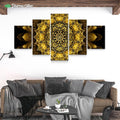 Raising - Gold by YantrArt 5-Piece Canvas