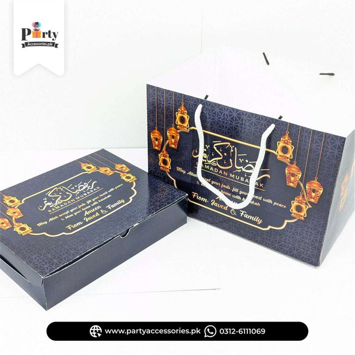 Ramadan Khajoor Giveaway Card Boxes with Bags