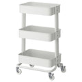 RASKOG Trolley, White, 35x45x77cm