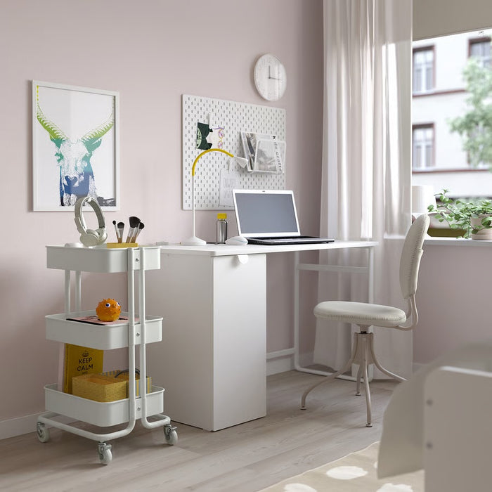 RASKOG Trolley, White, 35x45x77cm