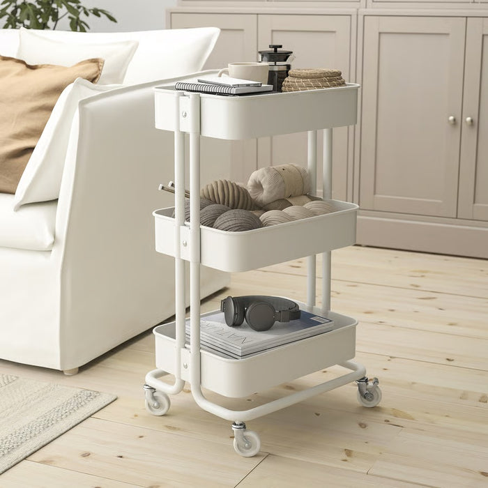 RASKOG Trolley, White, 35x45x77cm