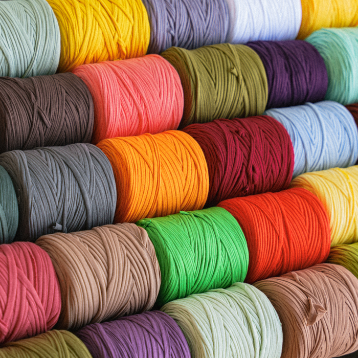 Recycled T-Shirt Fabric Yarn - Merlot Color