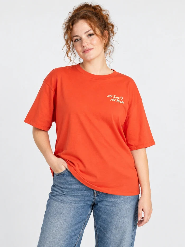 Remera Converse All Day All Night Mujer Naranja — vista principal