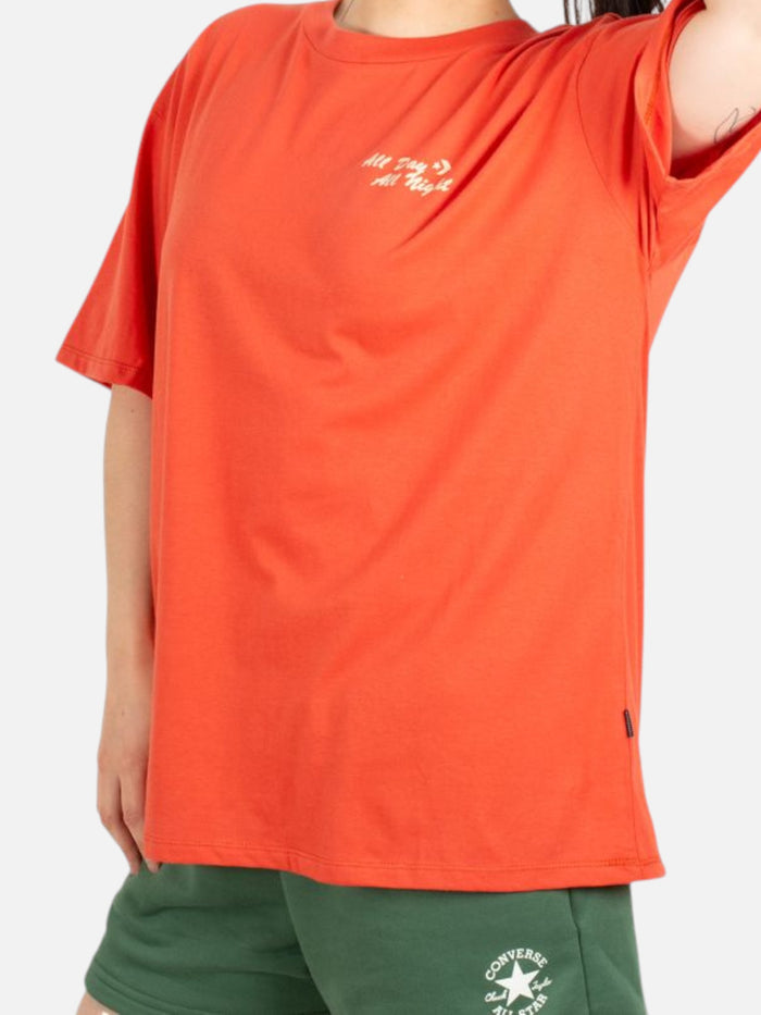 Remera Converse All Day All Night Mujer Naranja