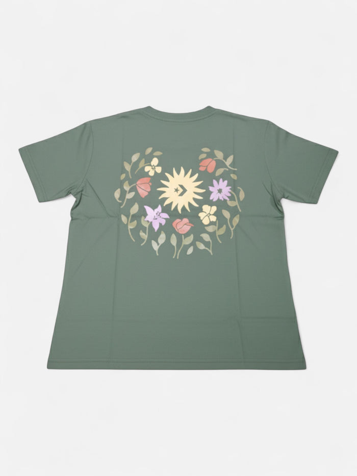 Remera Converse Mujer Floral Graphic Verde
