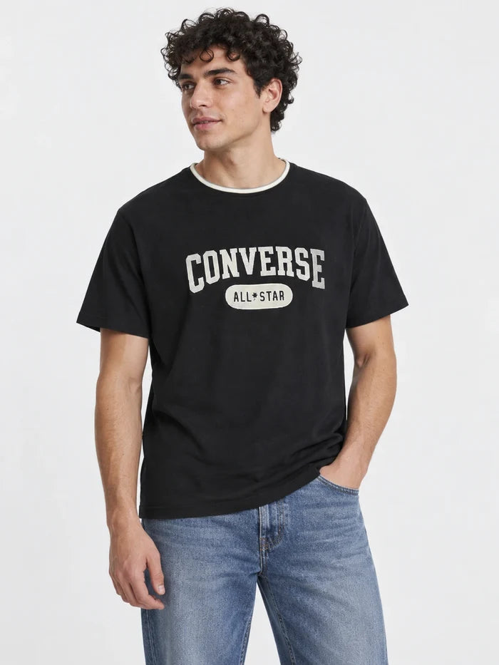 Remera Converse Retro Logo Negro — vista principal