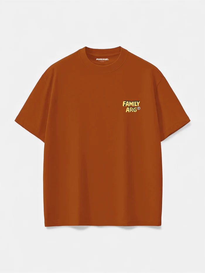 Remera Familyarg Tired Supersized Habano