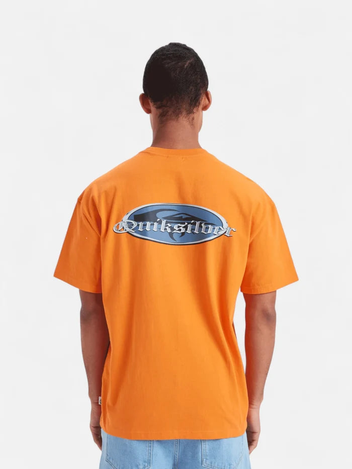 Remera Quiksilver Mercury Chrome Oldenglish Naranja