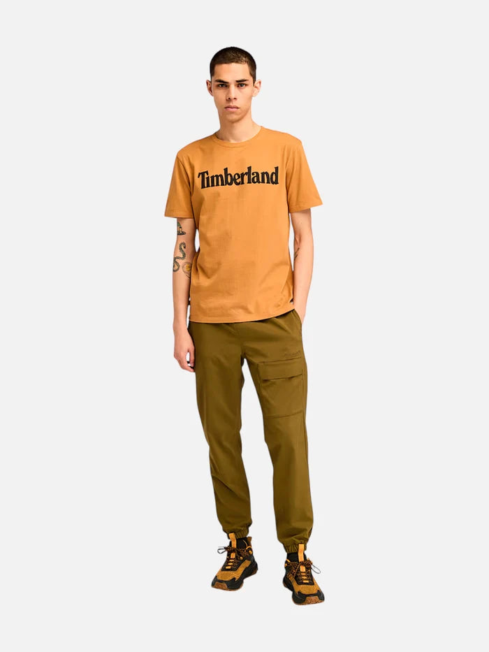 Remera Timberland Wordmark Logo Naranja